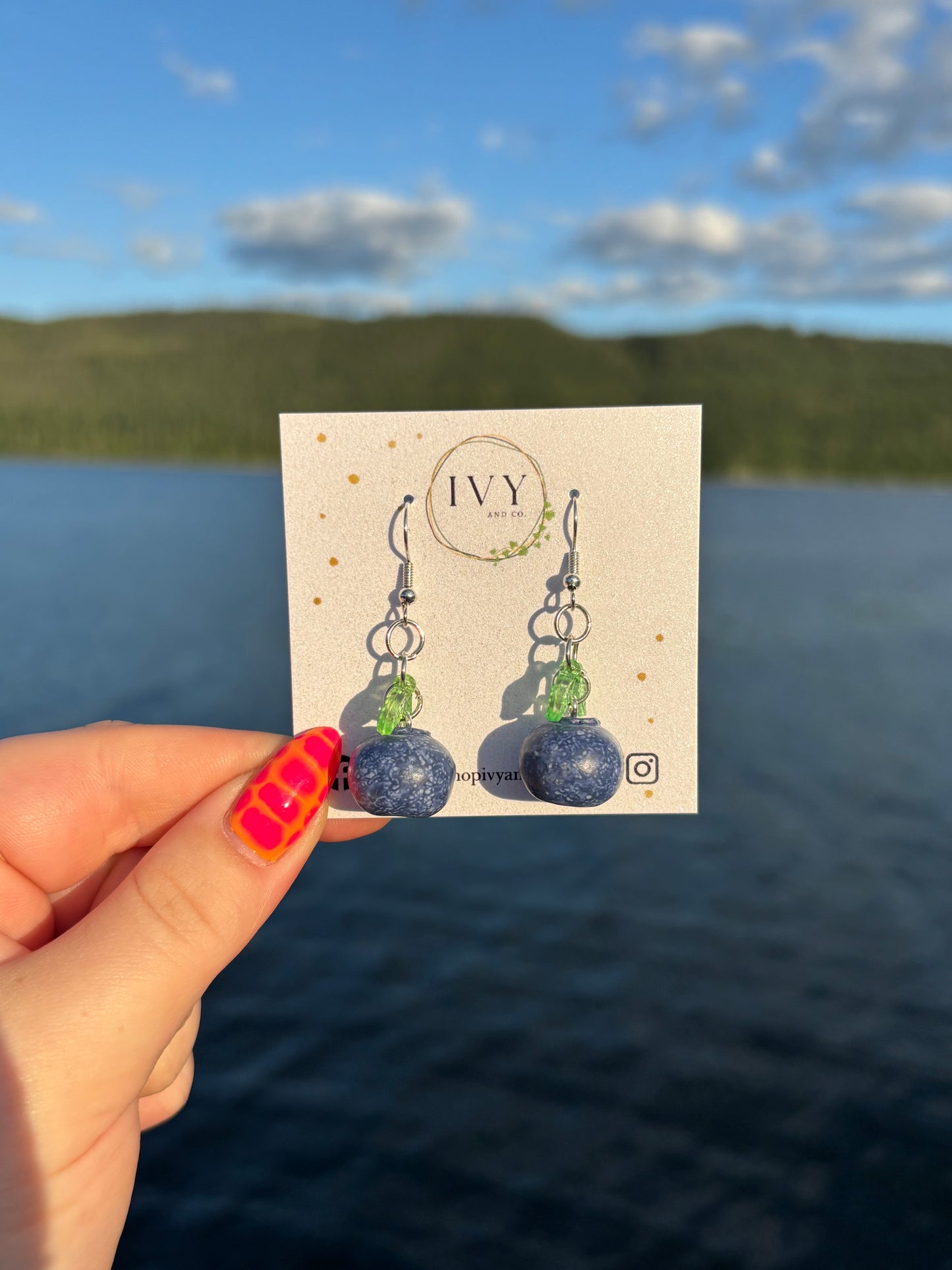 Blueberry Dangle Earrings