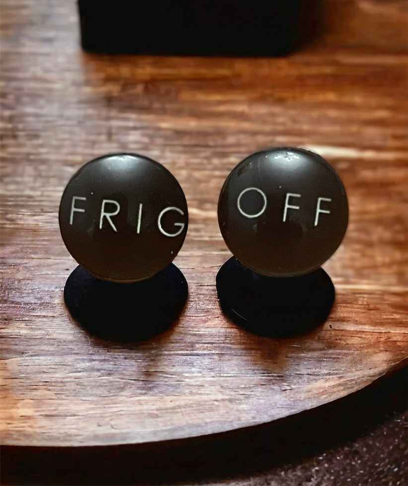 Frig Off Black Newfoundland Earrings
