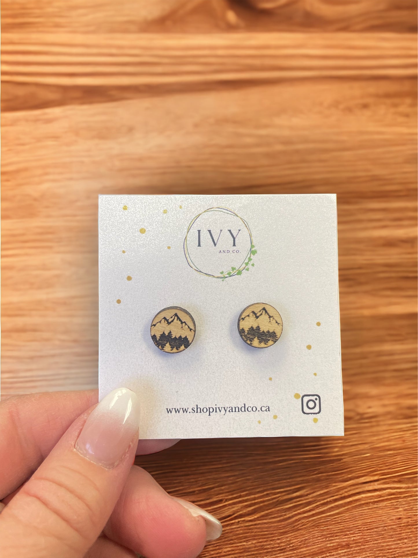 Wooden Mountain Earrings