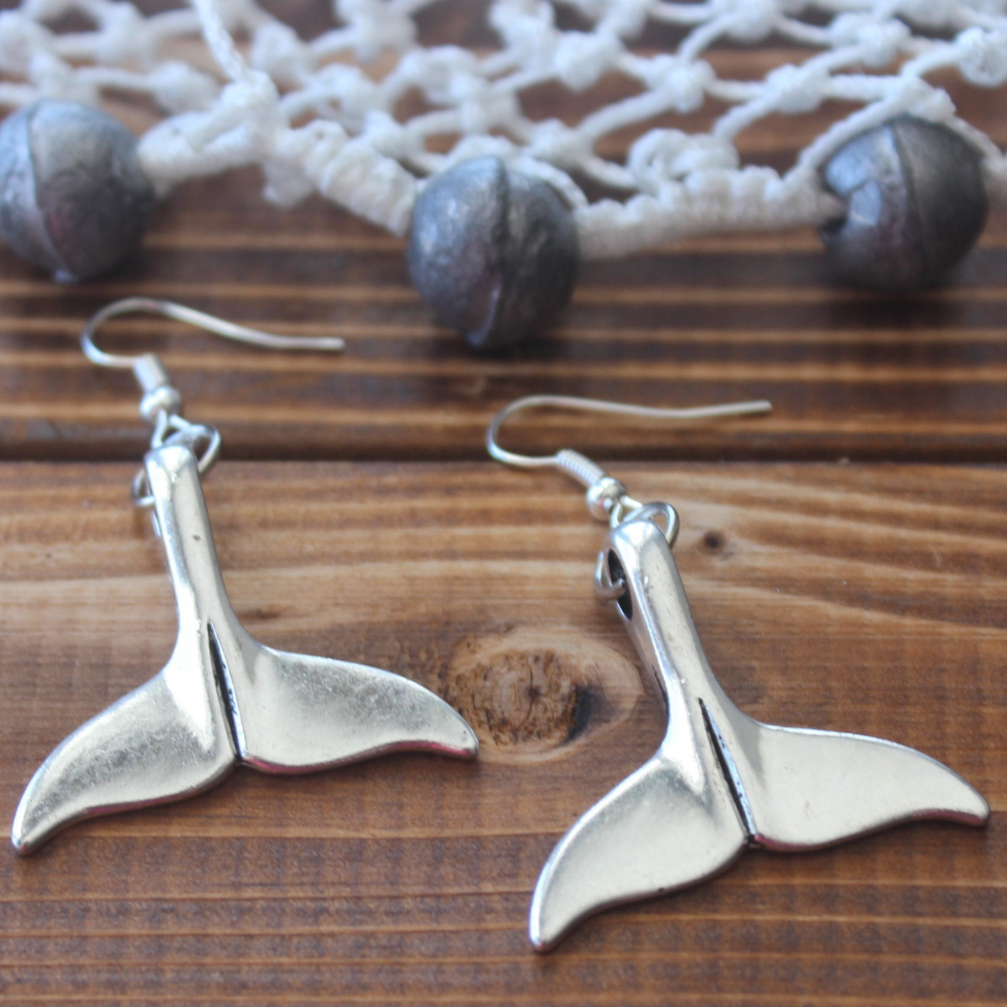 Whale Tail Dangle Earrings