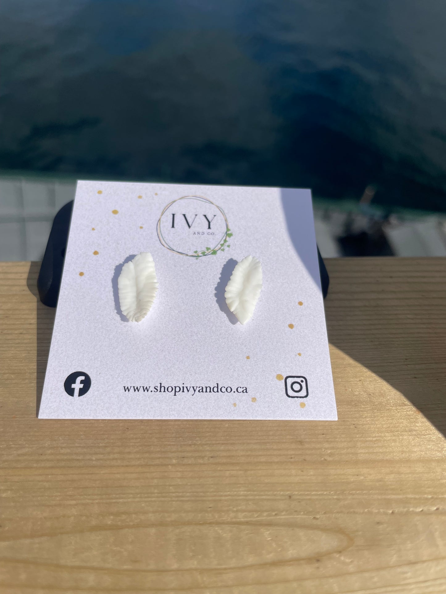 Cod Fish Balance Bone Stud Earrings